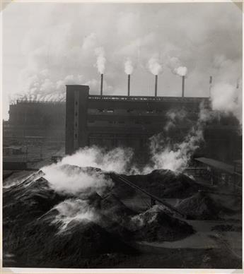 (INDUSTRIAL--GERMANY) Presentation album entitled Schwelwerk Offleben, with 35 photographs of a steam power plant.